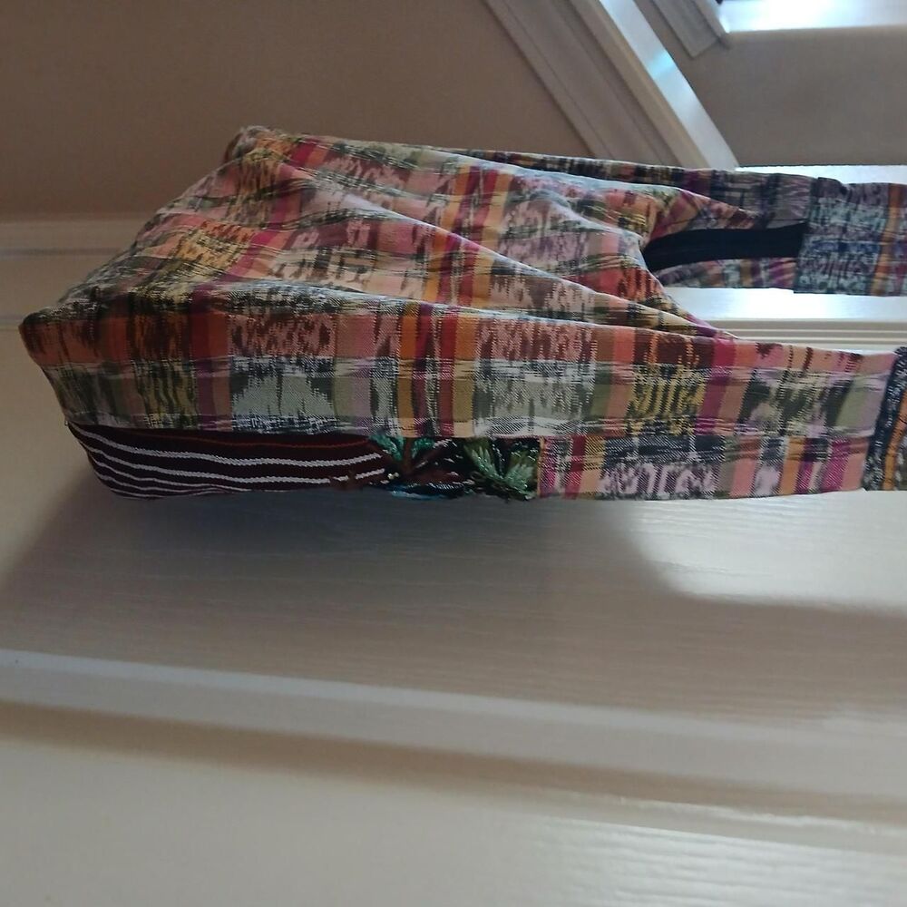 Boho multicolor plaid patchwork embroidered bird … - image 7